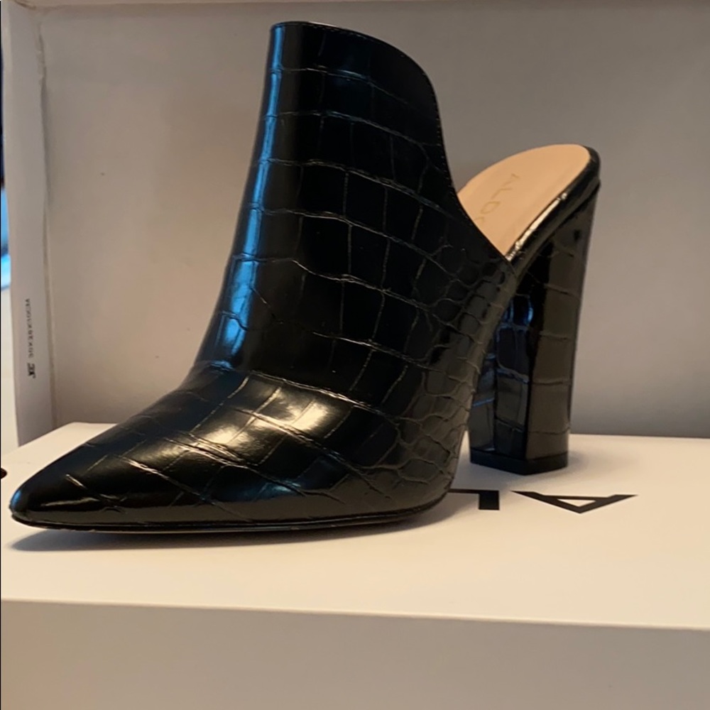 High Heel Mule- Block Heel